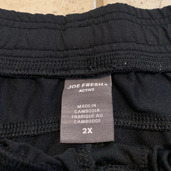 Joe Fresh Active Black Athletic Shorts 2X - Picture 3 of 5